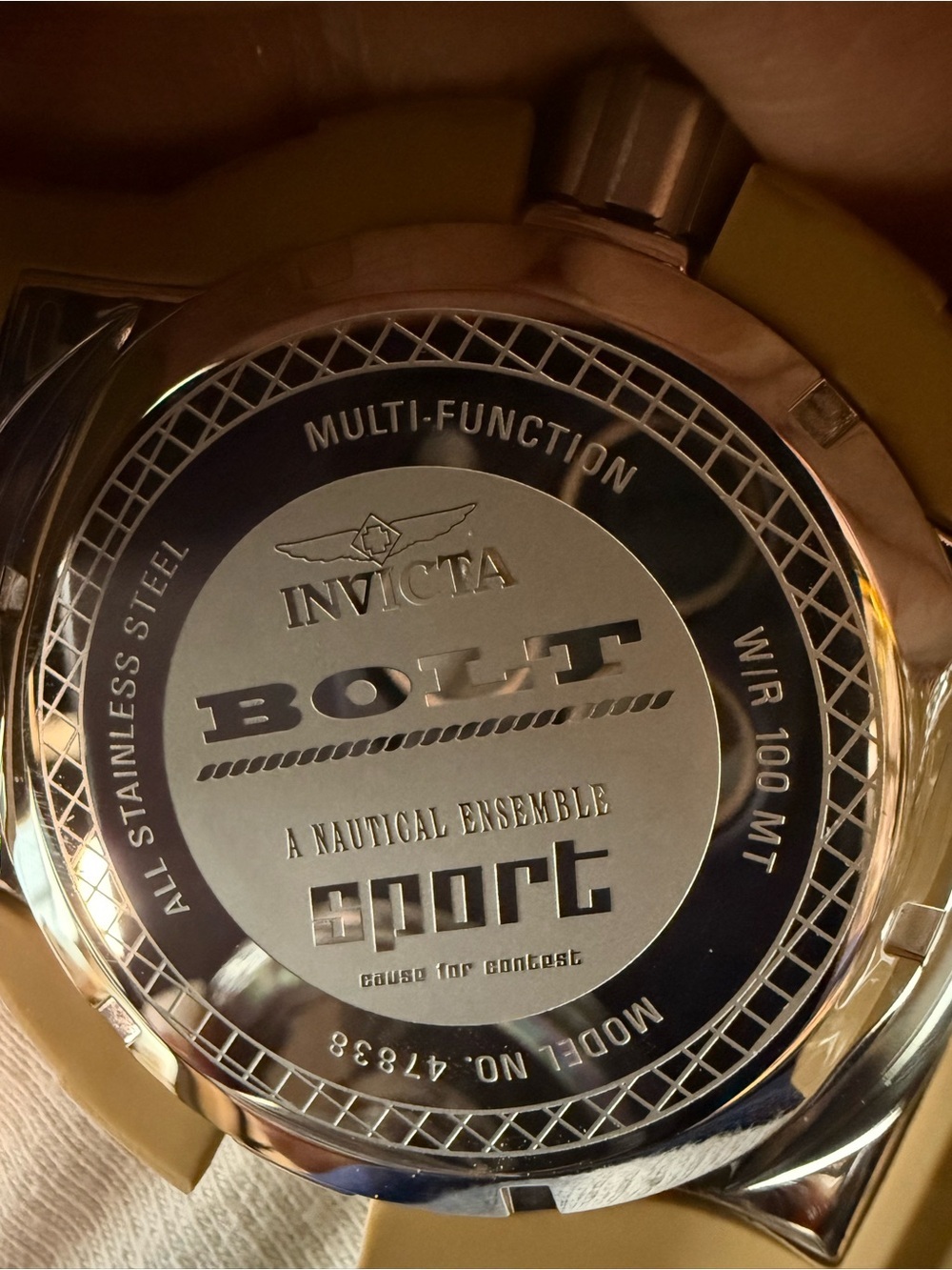 Invicta Bolt Sport Men's 50mm Quartz Multifunction 100m Cable Design on Bezel - Picture 2 of 2